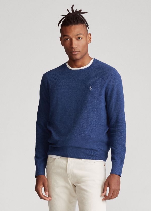 Men's Polo Ralph Lauren Cotton-Linen Crewneck Sweater | 290813CQH